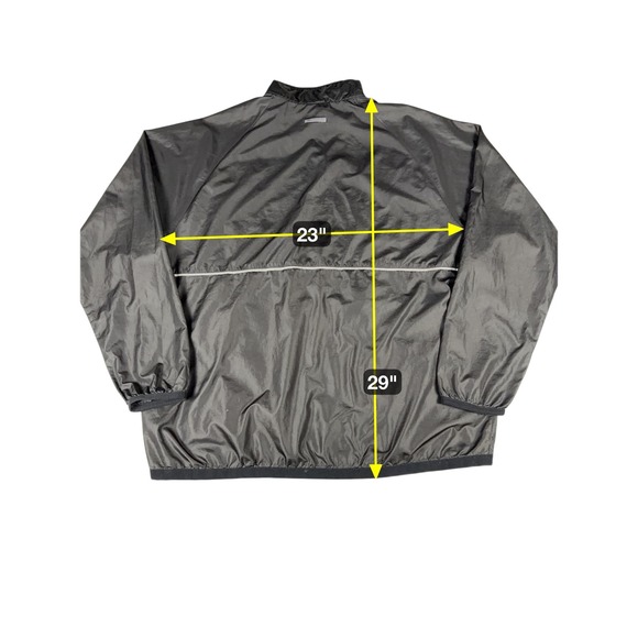 Nike Running Half Zip Pullover Jacket Men's Large Black Windbreaker Lightweight - Picture 11 of 11